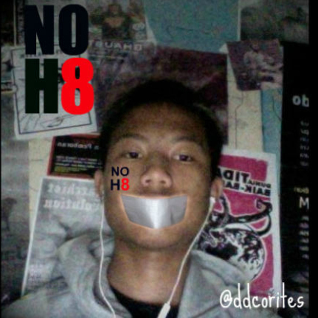 Aldy - KEEP SAYING #NOH8 To EVERYONE!!
PEACE,LOVE AND NO H8