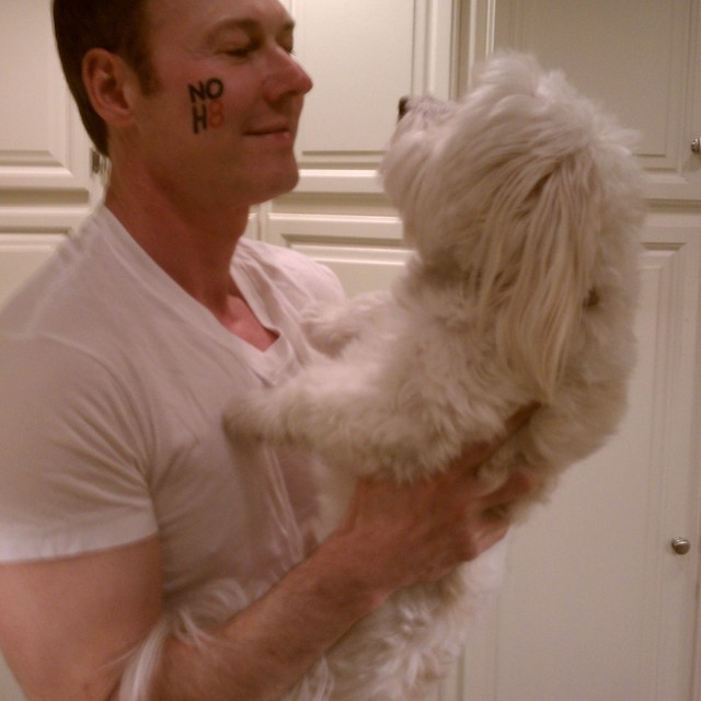 Eric Chaimberg - after the NOH8 photo shoot in hollywood i had to capture a picture with Graham, our Havanese that we found abandoned in a parking
garage - he is the ultimate example of pure love and affection