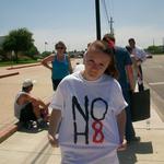 Sarah Williams - NO H8 at a No More Bully Protest. @Flour BLuff High School