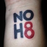 Ruthie Porter - latest Tattoo.  As a small town photographer I am very public and very vocal.  People see the tattoo and ask and I am more then happy to explain what it is all about.  Desert Photos COMPLETELY supports NOH8
