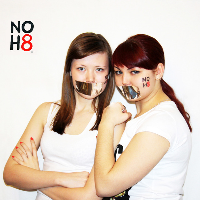 Catherine Hanaeva - photo shoot in support of the campaign ''NOH 8"
On photo: I am(Catherine) and my friend Victoria. (I'm with red hair XD )
all photos from our photo shoot:  http://catherinebelle.deviantart.com/gallery/36266552

From Siberia with love ♥