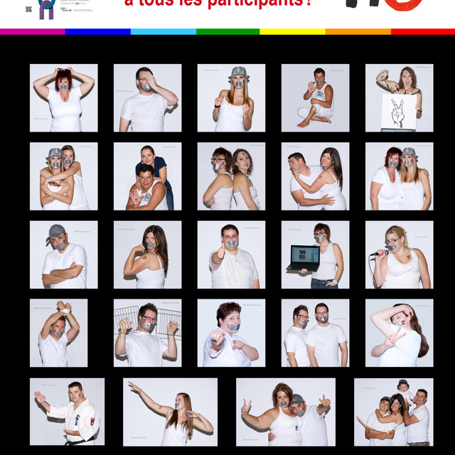 Michelle Bourque - We created our own NOH8 campaign to raise money for a local organism that helps gay community by offering: psychological support, education & understanding to community and also defends gay people rights.

We asked participants to sign an agreement of publication for these pictures, but in fact, they are sooo proud of their pictures, they all posted it on their Facebook pages! 

We would like to take the time to thank each one personally for their generosity. From left to right, top to bottom: Sylvie Vincent, Maxime Phaneuf, Émilie Trudel, Francisco Correa, Jo P., Virginie Allard, Maria Miramontes, Marisol Gélinas, Marco Turgeon, Martine Moreau, Philippe Arel, François Lemire, Martine Charbonneau, Mathieu Coursol, Nomis, Michelle Bourque, Nancy Lussier, Anna B., François-Emmanuel Royer.

By this event, we also explained the roots of the NOH8 campaign to people around us and it gave them some drive for the shooting (which you can see all the pictures that have been approved by the participants on this poster). 

By this event, we have touched many persons with your cause and you gained their support.