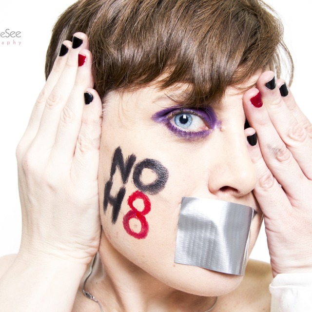 Melissa Heeres - If I do not hear anyone asking for help, who will hear me?  If I do not see harm being done to others, will anyone see me when I am hurting?  If I do not speak up for those being denied rights we are all entitled to, then how can I expect anyone to stand up for me?  Str8, NoH8