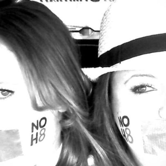 Traci McCracken - This is my wife Nikki and I (I'm Traci on the right). We just left the NOH8 shoot in Scottsdale, AZ and wanted to show our continued support after we left. We are very proud of this campaign and excited we could be a part of it.