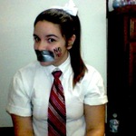 Stephanie Tirado - I accept you for who you are. With a bow on my hair and tie around my neck. 