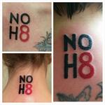 gina draehn - my husband, my daughter and I all got tattoos tonight... real ones! NOH8...damn right we support it!