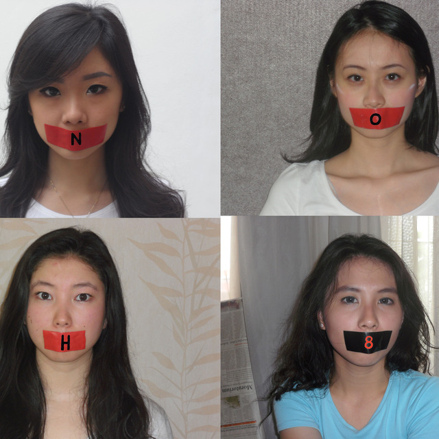 joe lee - thx to my beautiful friends to volunteering for this camaign, hope we'll see the NOH8 campaign in Indonesia