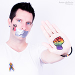 Anton  de Bruin - NO H8 meets my own campaign from the Netherlands #ikbenhetzat. (#Imsickofit). Campaign against the gay bashing and discrimination