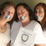 Lisa Johnston - Me, Lisa J, & my cousins Lea & Caroline standing up to show our support for this very important civil issue