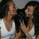 Tasha & Angie Yancey - my sister and I with our dog