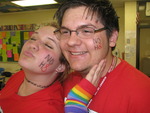 taylor keller - this is my friend nick and i at school on the day of silence!