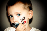 Devon Stein - Jackson, age 4. Teaching equality and NOH8 starts young. 