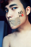 George Gurung - I live in London, so it wasn't possible for me to get an open photoshoot because of where I live. So that's why this is my NOH8 Photo.