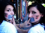 Peggi Odle - Since we live in a small town, we can't attend the NOH8 events, so we took our personal campaign to the streets.  We gained a lot of attention!