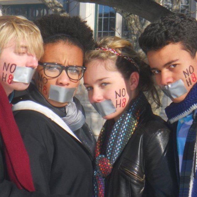 Alex - Friends and me supporting NOH8 2010. 