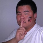 DJ Smook - First Photo for the NOH8 Campaign. Didn't have duct tape around so I used the universal quiet signal. 