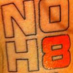 Charles Kramer - I decided to speak my mind through art and get the NOH8 logo tattooed on my forearm for everyone to see.