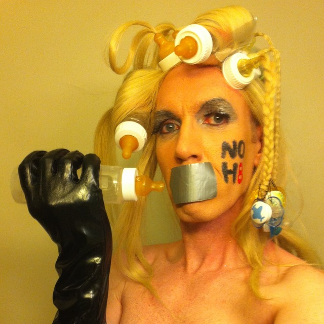 Lady GooGoo - Lady GooGoo rocked the camera for her NO H8 photo.  I dressed up as Lady GooGoo for the 2010 High Heel Race.  It's held in Washington DC every year on the Tuesday before Halloween.  It's one of my favorite events of the year as 17th Street fills up with thousands of people from all walks of life to support and cheer on the men in heels.  It's an amazing event and I love to take part in in every year.  NO H8!  ONLY L<3VE. 