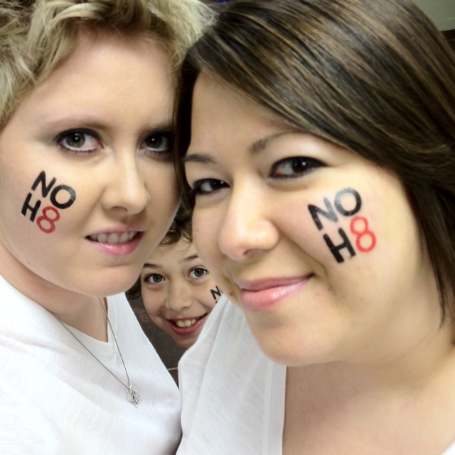 Crystal Carpenter - Crystal, Samantha, and Nate. NoH8!