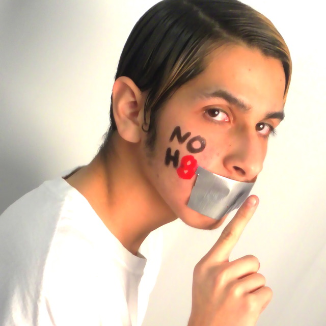 Michael Portillo - Michael Portillo 18 Los Angeles, CA
Amateur NoH8 photoshoot held for an AP Literature group project at John C. Fremont High School. My groups social issue was sexual orientation where we put together a video,posters,and infomercial.