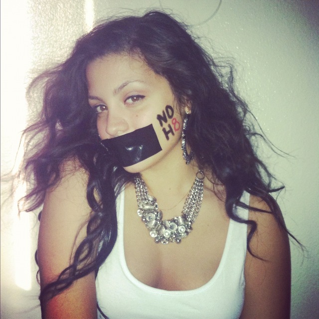 Jasmine Hobson - #NoH8 Campaign.
Model:Olivia Sosa