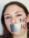 Tina Zabriskie - My Noh8 look for Dark Heart Designs with rainbow eye shadow.