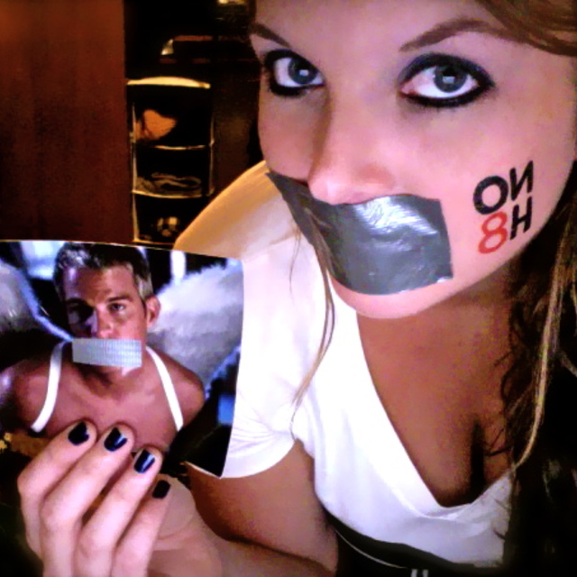 Brit Yarak - I'm posing in honor of my friend Ben. His suicide last year is largely due to his
sexuality and the hate that regrettably surrounds the LGBTQ community. I can't express enough the respect and passion I feel for this campaign.
Ben was so full of laughter and life. Everyone always asks me why he killed
himself. It was the hate. His everyday life was a constant battle.
The NOH8 campaign is the loudest silent protest I know of. Ben essentially
embodies this protest. People like him are the reason we work so hard for
equality; it's so worth it. Brit Yarak - I'm posing in honor of my friend Ben. His suicide last year is largely due to his
sexuality and the hate that regrettably surrounds the LGBTQ community. I can't express enough the respect and passion I feel for this campaign.
Ben was so full of laughter and life. Everyone always asks me why he killed
himself. It was the hate. His everyday life was a constant battle.
The NOH8 campaign is the loudest silent protest I know of. Ben essentially
embodies this protest. People like him are the reason we work so hard for
equality; it's so worth it.