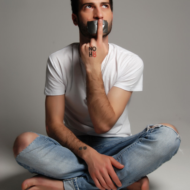 Notis - NOH8 Campaign - Personal photoshoot Panagiotis Pentaris