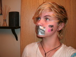 iris chastine - My first NOH8 photo.Its backwards but its worth it.While putting on the paint i felt complete