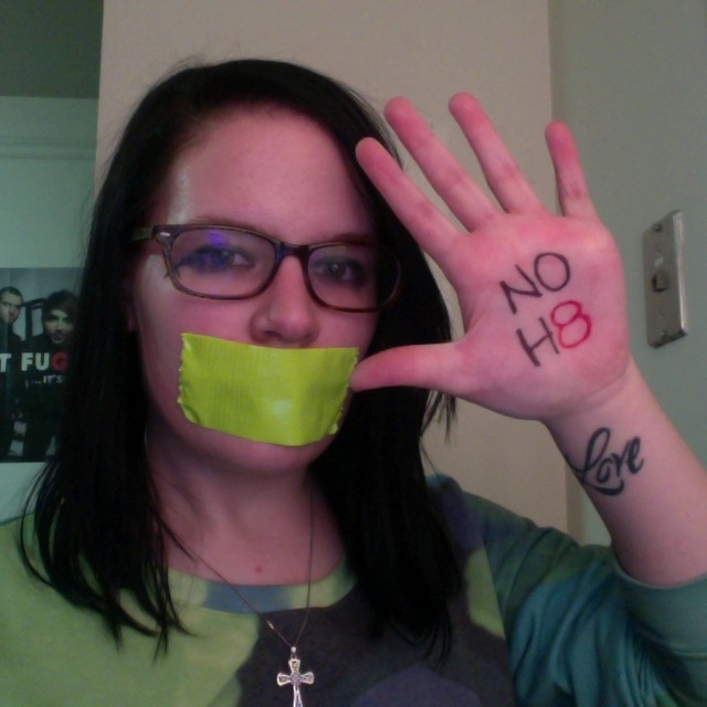 Christine Biearman - I've seen so many of my LGBT friends get harassed, abused, and threatened by people who hate them just for their orientation and I fully support the work N) H8 is doing. Christine Biearman - I've seen so many of my LGBT friends get harassed, abused, and threatened by people who hate them just for their orientation and I fully support the work N) H8 is doing.