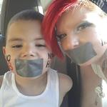 Ashley Lanning - LaTrell C. and Ashley L., Wichita, Ks. Photo taken in Topeka, Ks 4-11-14. All LOVE NOH8!!! My son will be raised with all love by 2 mommies! I wouldn't have it any other way!