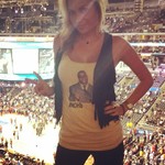 Alyssa Ramos - In order to show my respect for all of human kind, I made and wore a #noh8 shirt with Magic Johnson on it to the Clippers playoff game yesterday, the same day Donald Sterling was banned from the NBA for life.