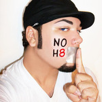 Drew - "Shush H8, Stand Up for Equality" This is my NoH8 photo, photographed by me(Andrew Clark). This was inspired by the NoH8 Campaign as well as Adam Bouska's photography. I believe in standing up for equal rights, and standing up against hate of any kind. No matter what race, gender, or sexual orientation you are, H8 of any kind isn't acceptable. So this is my photo to fight for Equality.